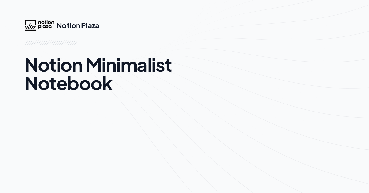 Notion Minimalist Notebook