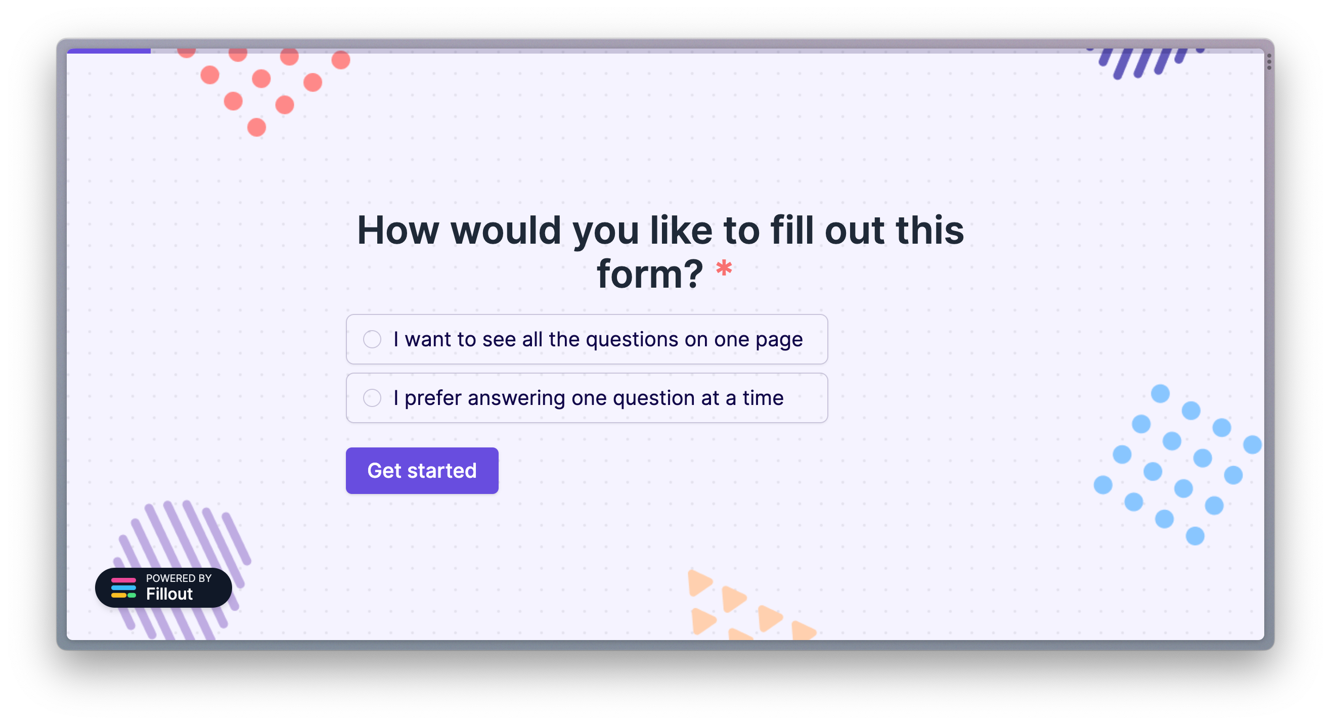 One Question Form Example One-question-at-a-time vs single-page forms, which is best?