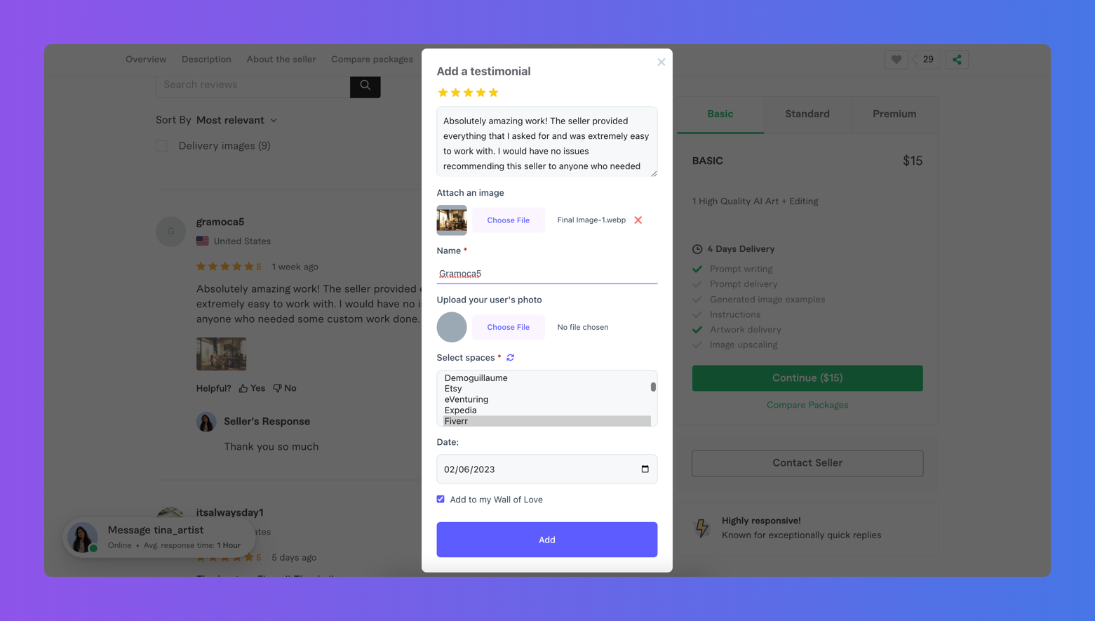 How to embed Fiverr Reviews on Your Website