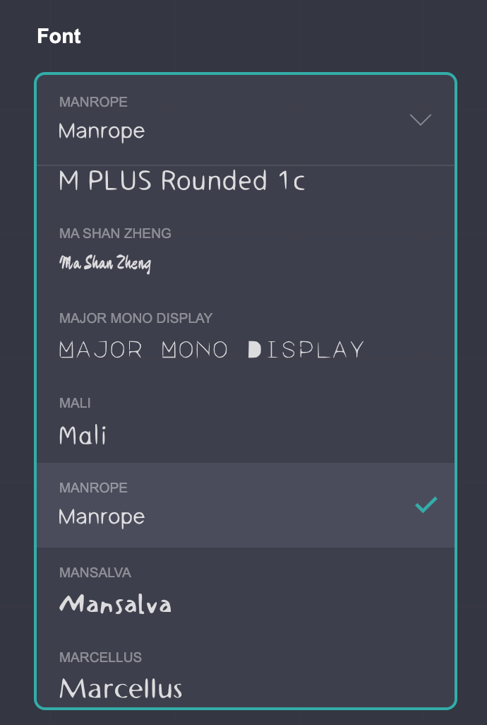 How to explore all the Carrd fonts