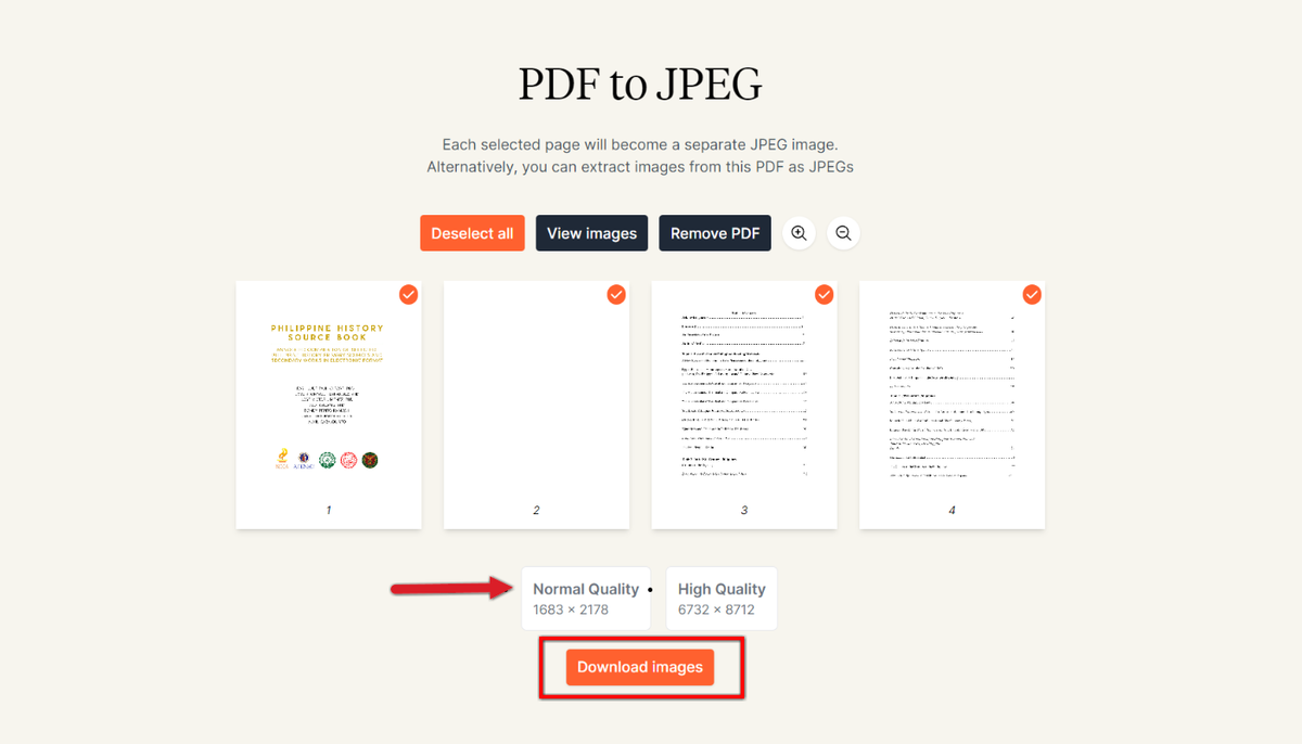 PDF to JPEG