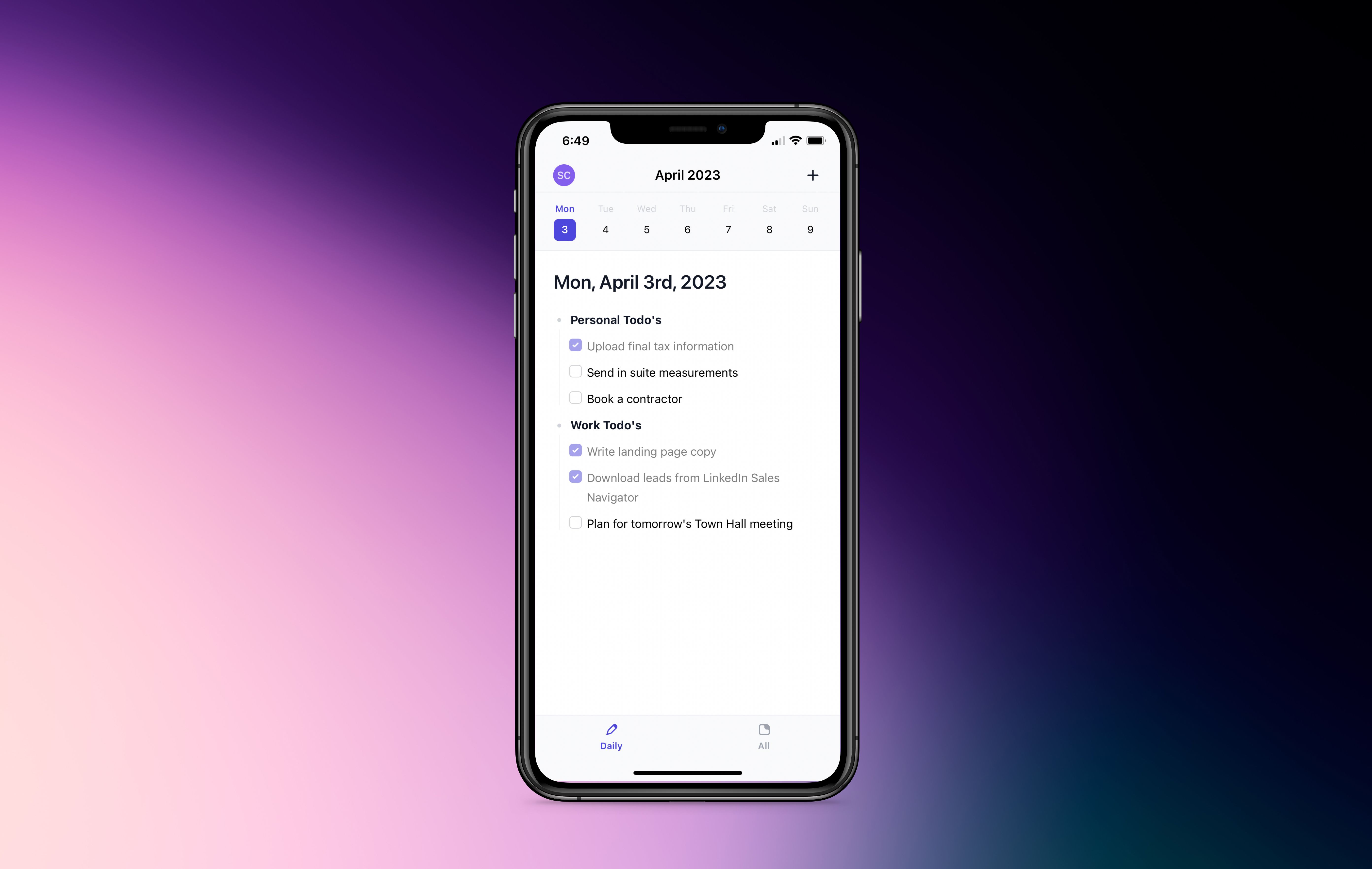 Reflect AI for note-taking