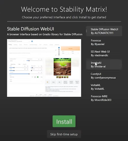 Installer Stable Diffusion en un clic avec Stability Matrix