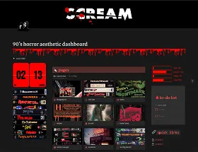 90's Horror Aesthetic Notion Dashboard Template