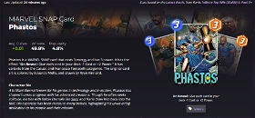 Phastos Card details page from Untapped.gg 