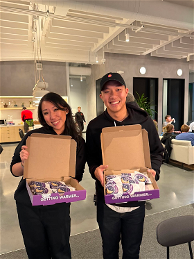Thank you Kindred for the Insomnia cookies! We handed them out to everyone just before it was time for demos.