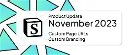 November 2023: Custom Page URLs