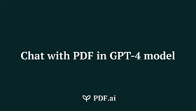 Chat with PDF in the GPT-4 model