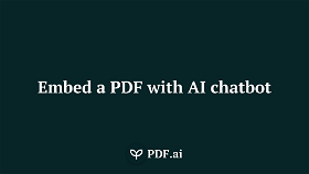 How to embed a PDF with AI chatbot