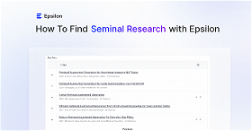 How to Find Seminal Research with Epsilon