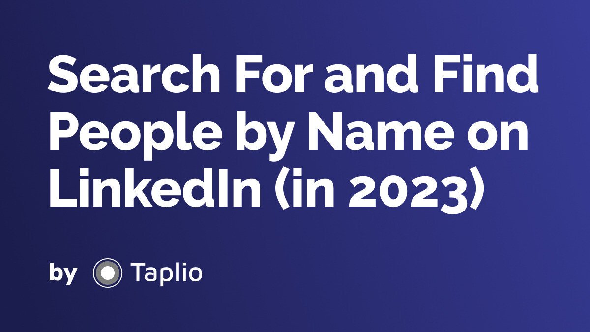 Search For and Find People by Name on LinkedIn (in 2023)