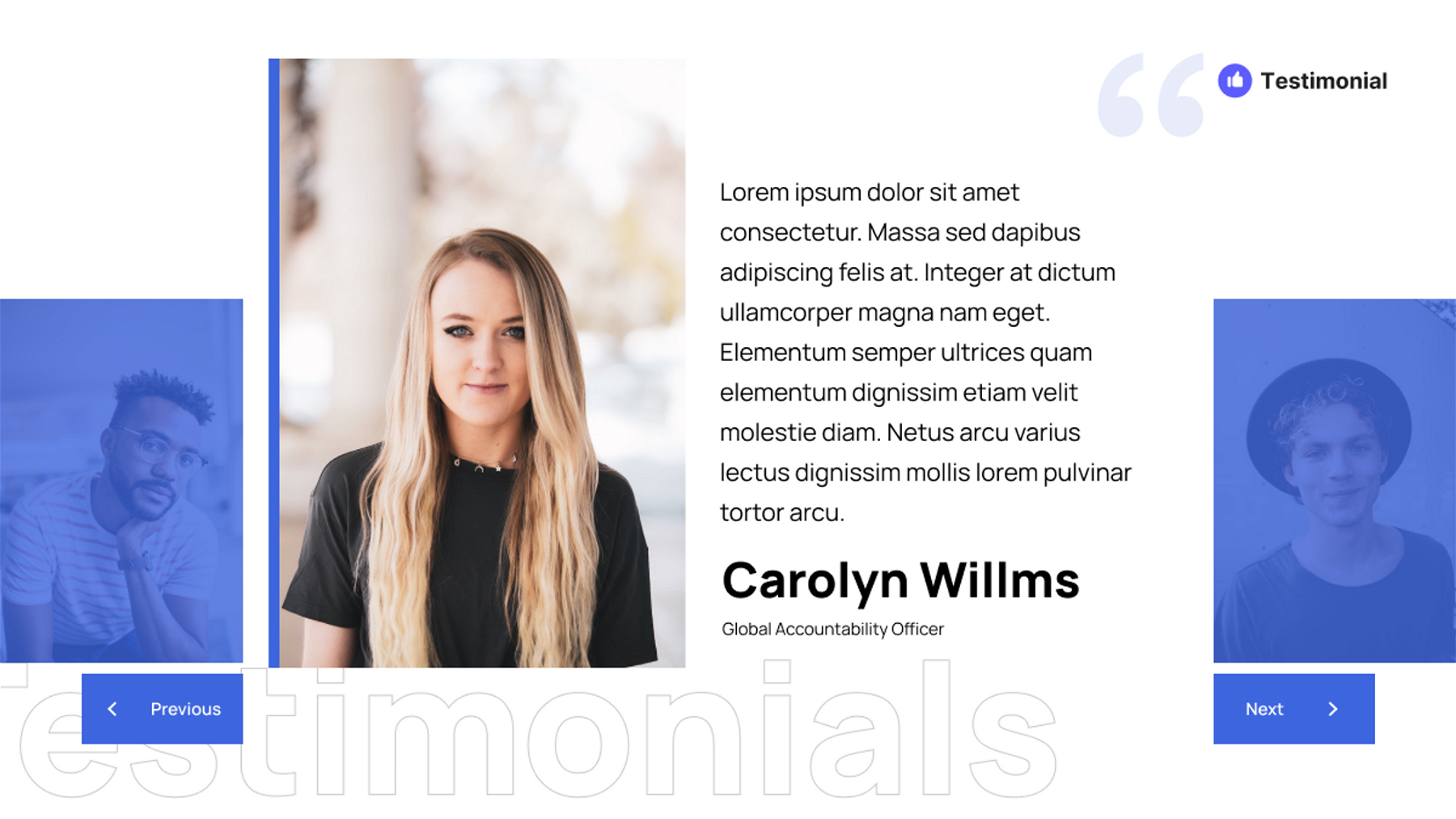 Free Testimonial Template available on Figma
