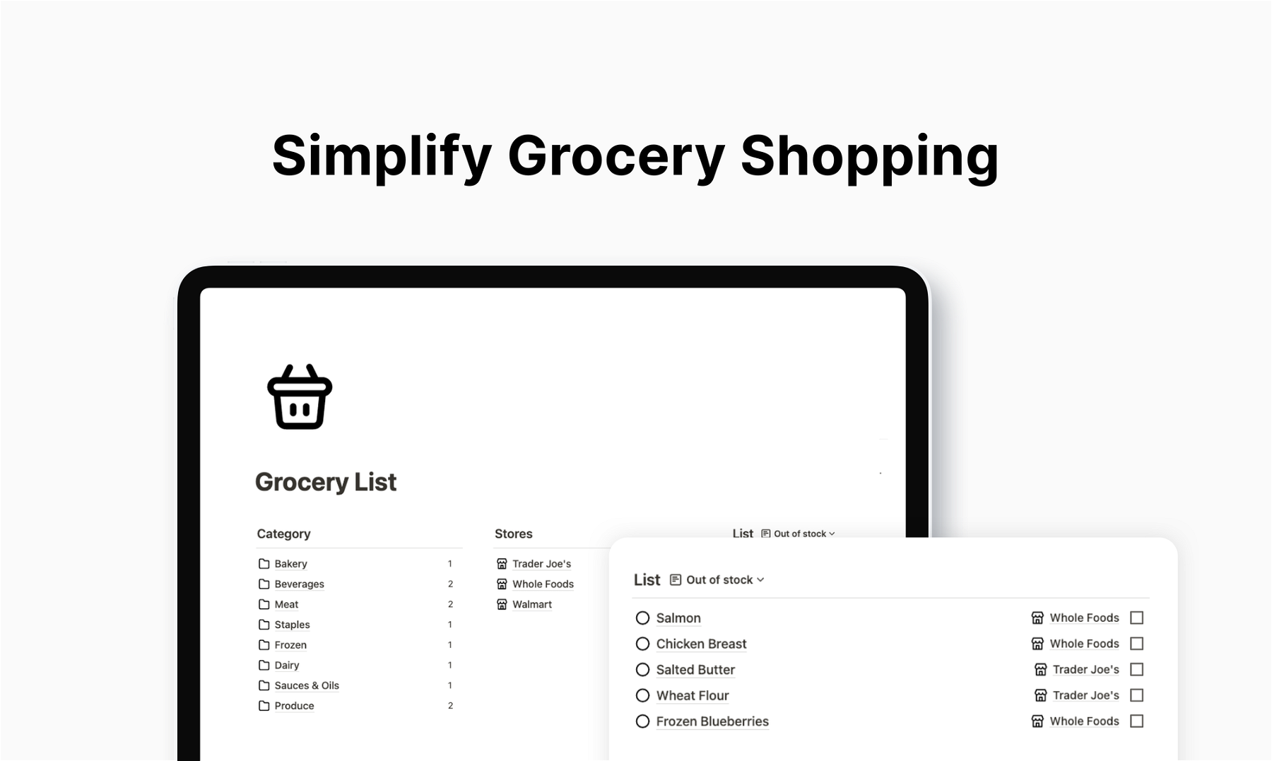Notion Grocery List