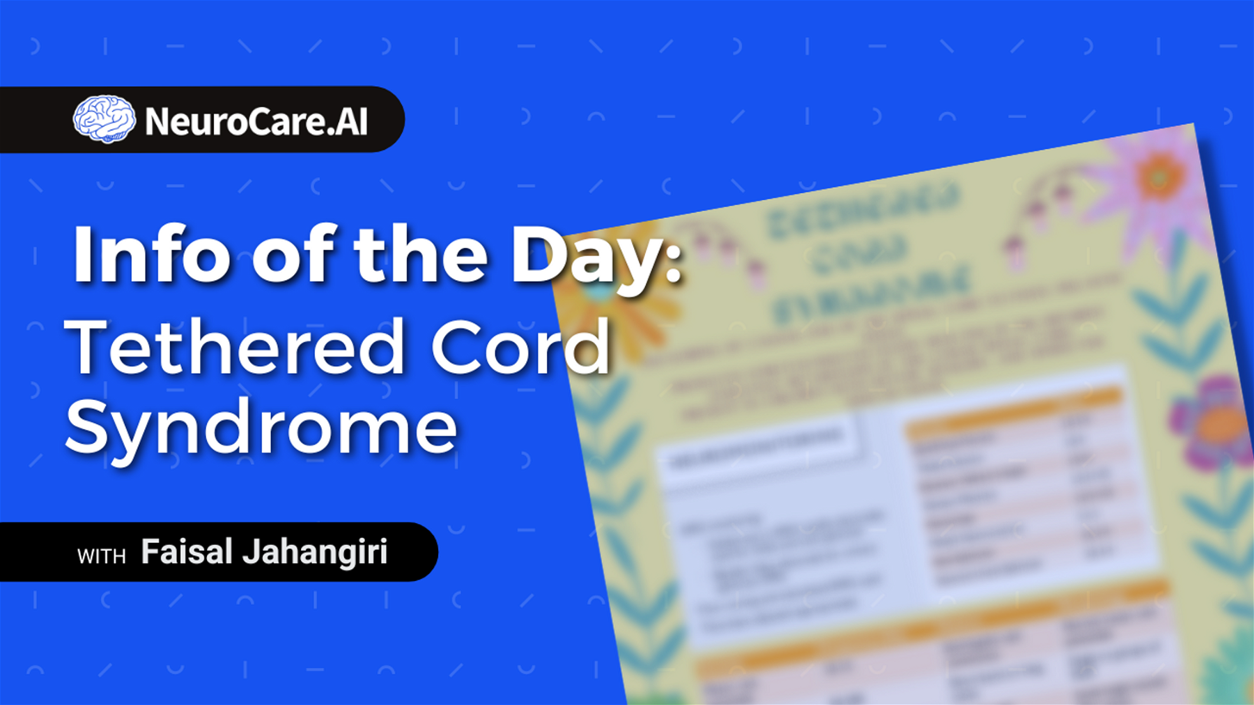 Info of the Day: "Tethered Cord Syndrome"