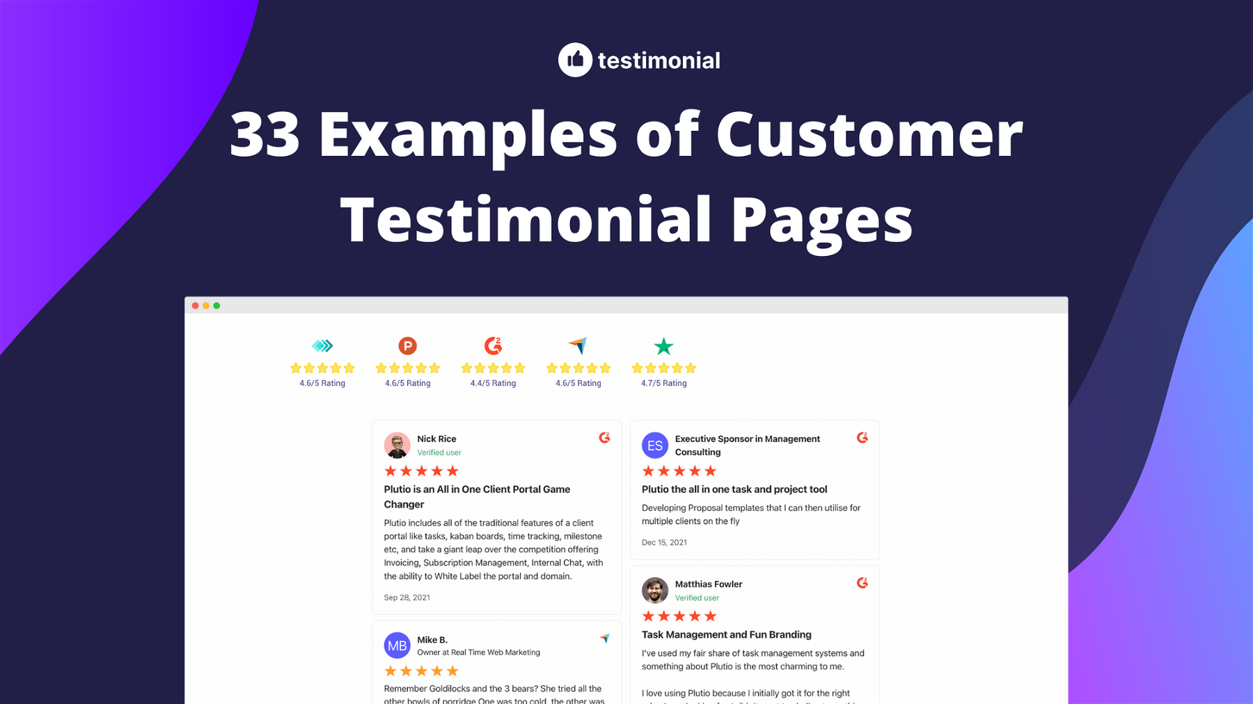 33 Examples of Customer Testimonial Pages