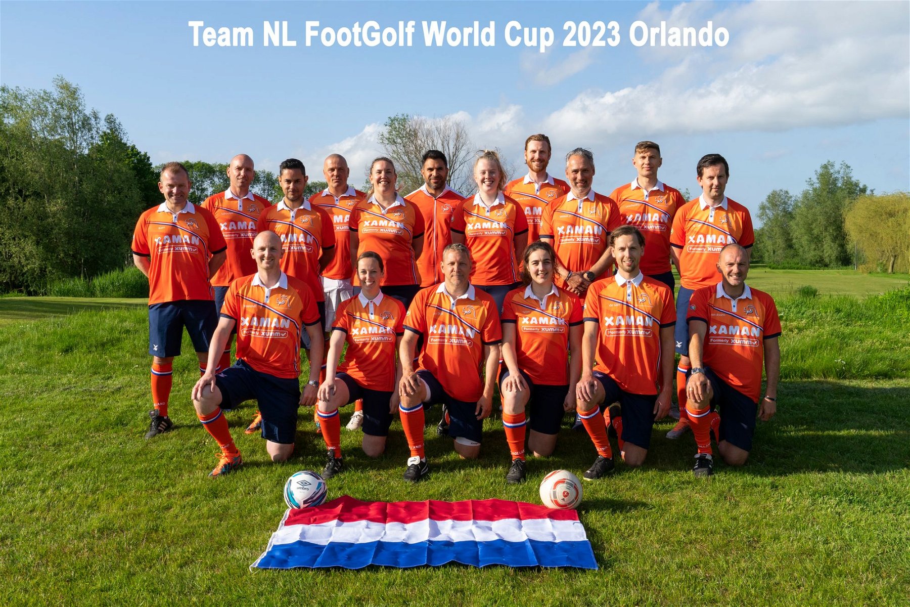 Team Netherlands at the FootGolf World Cup is rocking the Xaman logo.