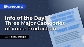 Info of the Day: "Three Major Categories of Voice Production"