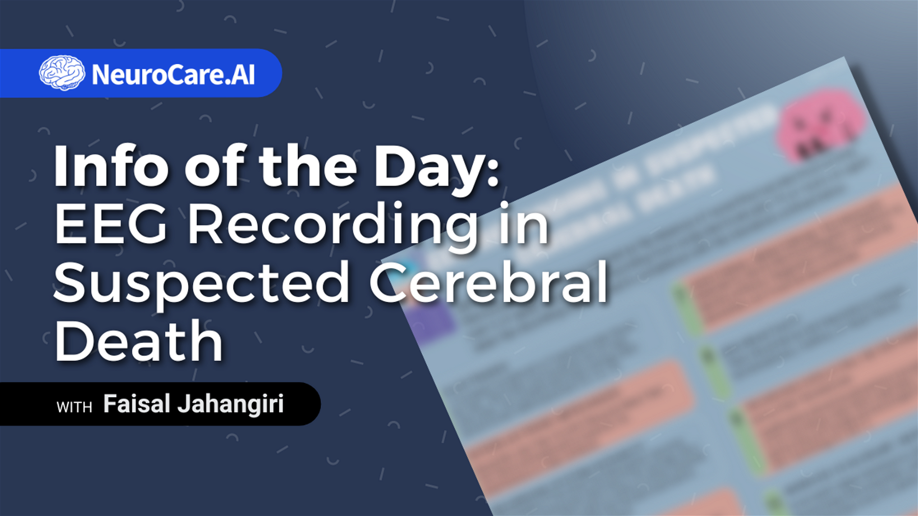 Info of the Day: "EEG Recording in Suspected Cerebral Death"