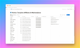 Notion Template Affiliates & Marketplaces Database