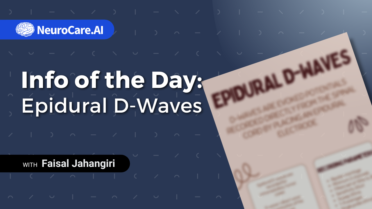 Info of the Day: "Epidural D-Waves"