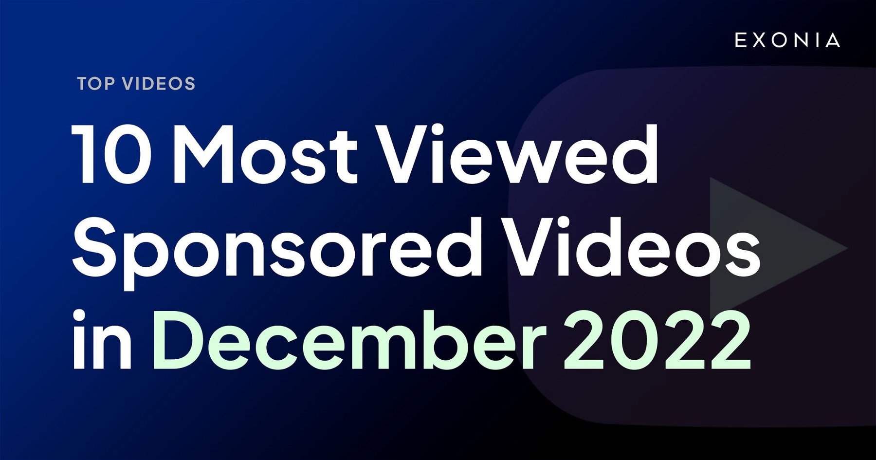 10 Most Viewed Sponsored YouTube Videos in December 2022