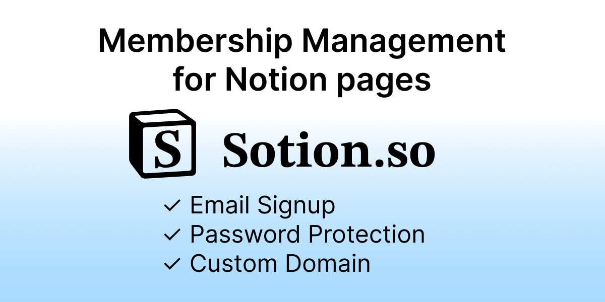 Membership Management for Notion pages