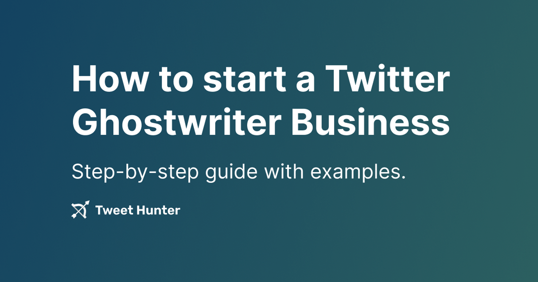 How to Start a Twitter Ghostwriter Business