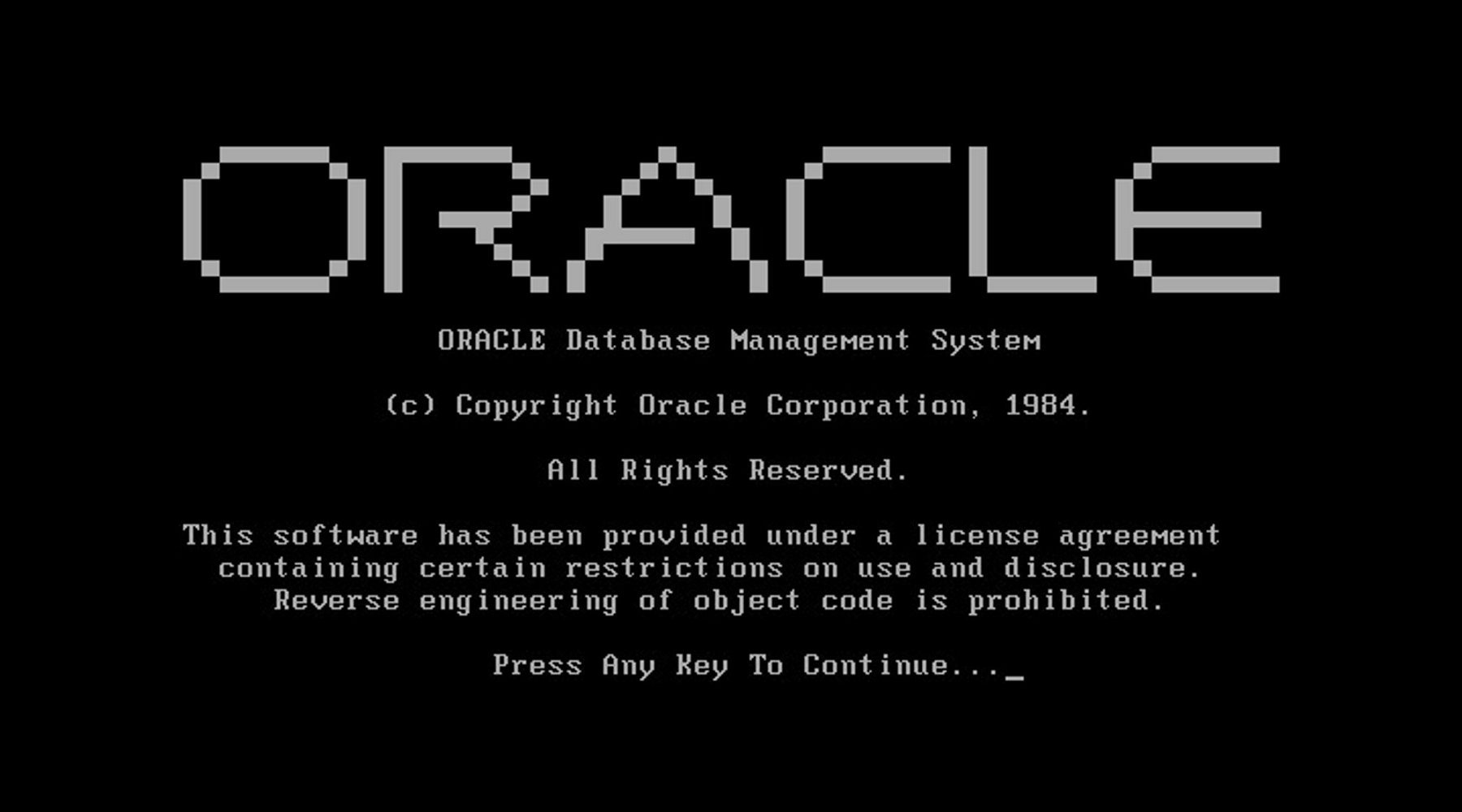 An early version of Oracle Database, via AMIS