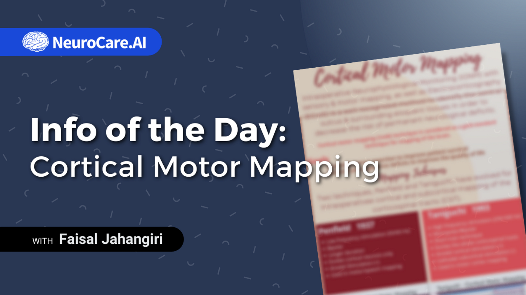 Info of the Day: "Cortical Motor Mapping"