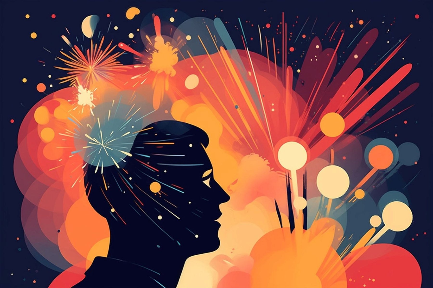 AI-generated illustration. MJ prompt: discovering the use case that speaks to you is like a fireworks display in your mind, illuminating new possibilities for productivity and innovation. Illustration --ar 3:2 --v 5 --s 750