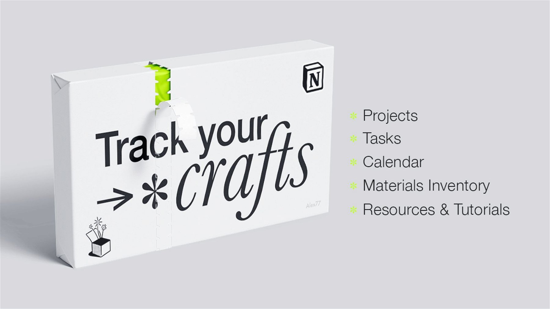 Track your Crafts - Notion template