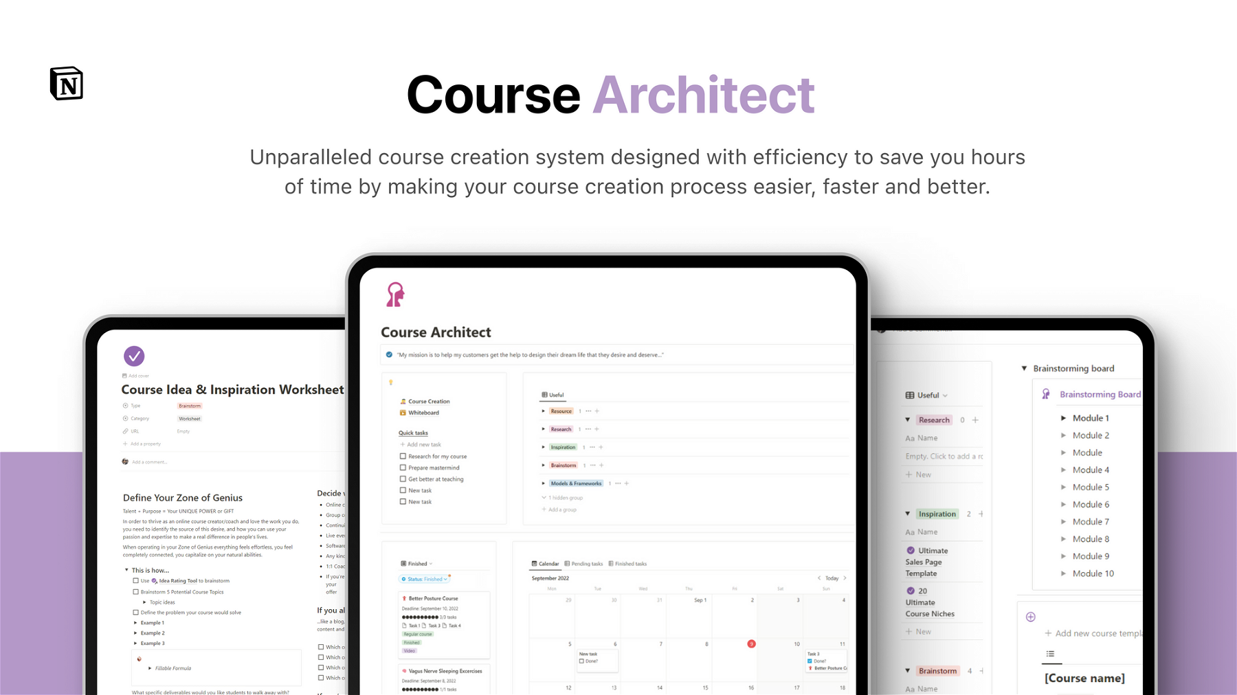 Course Architect - Ultimate Course Creation System for Notion
