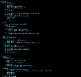 Terminal screenshoot of docker-compose.yml file.