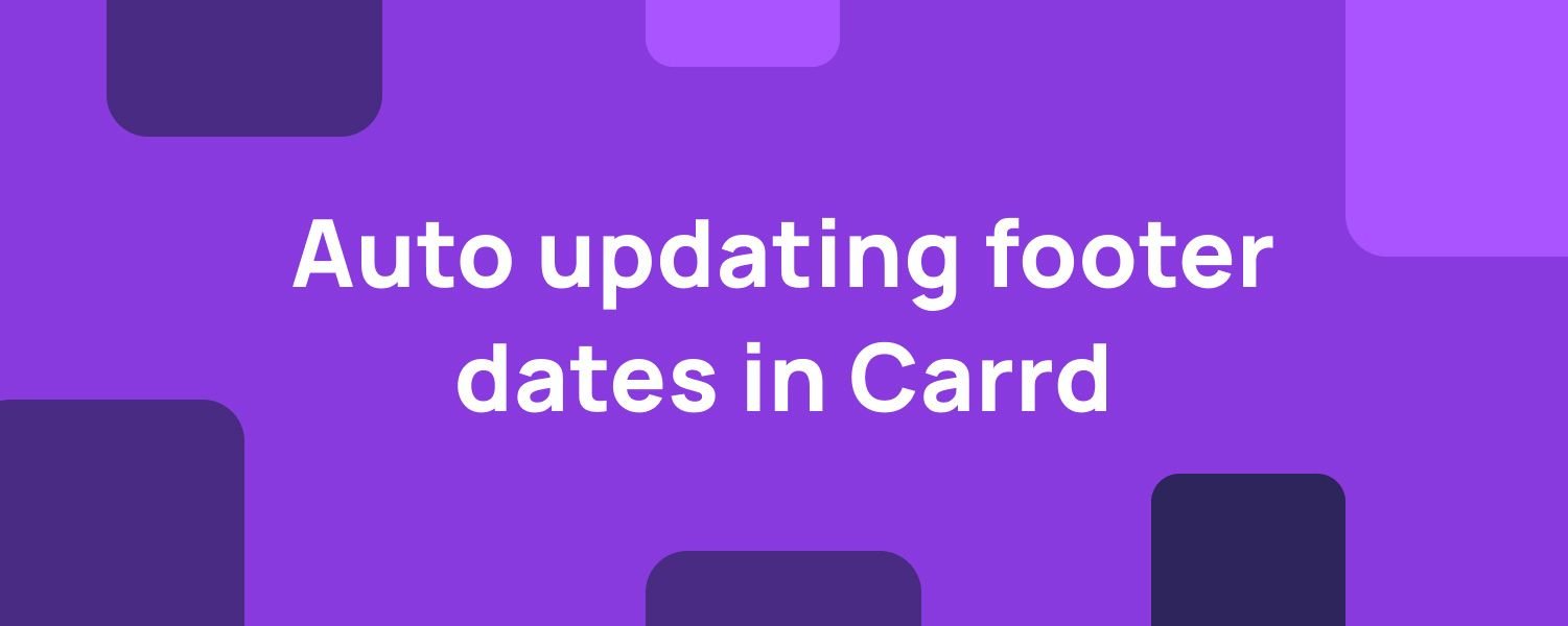 Auto updating footer dates in Carrd