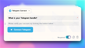 By default, the Telegram Connect option will ask responders, “What is your Telegram handle?”