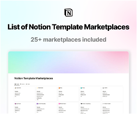 25+ Notion Template Marketplaces
