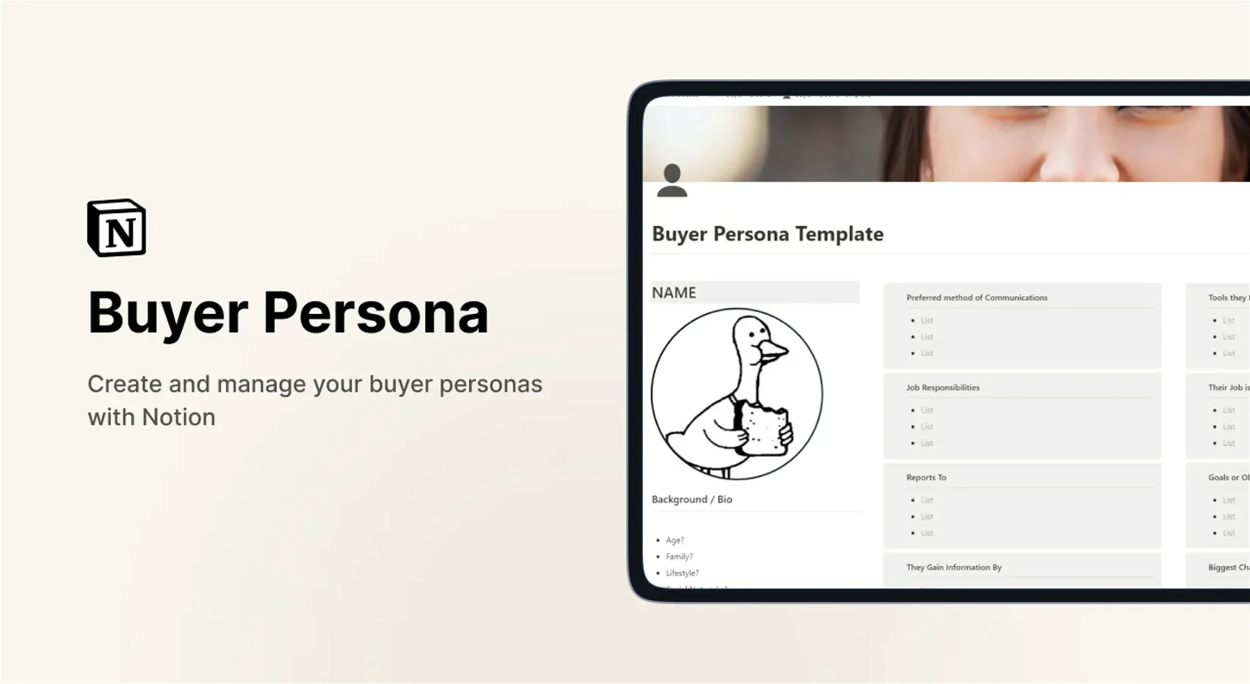 Buyer Persona Template in Notion