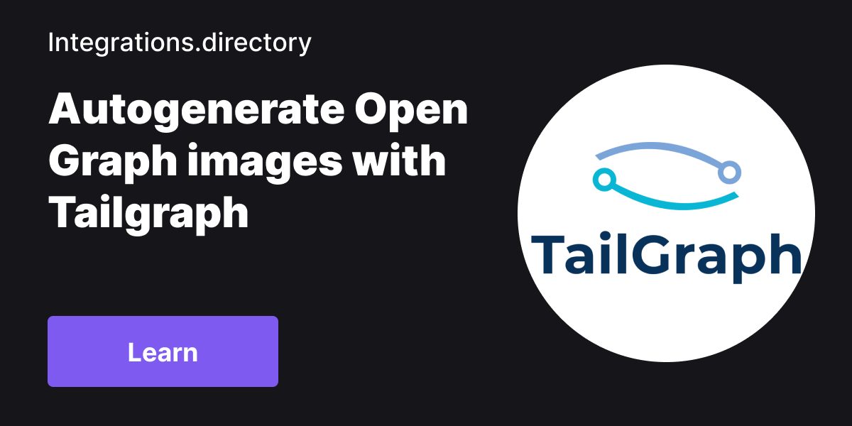 Autogenerate Open Graph Images with Tailgraph