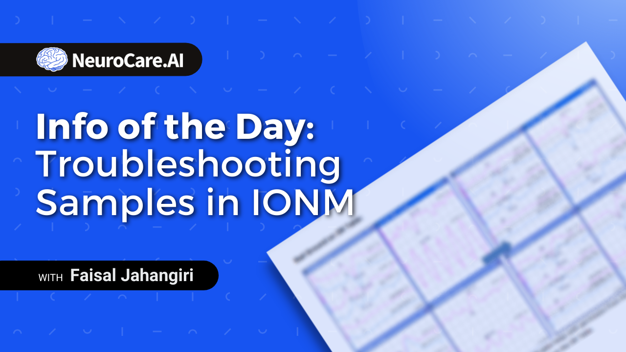 Info of the Day: "Troubleshooting Samples in IONM”