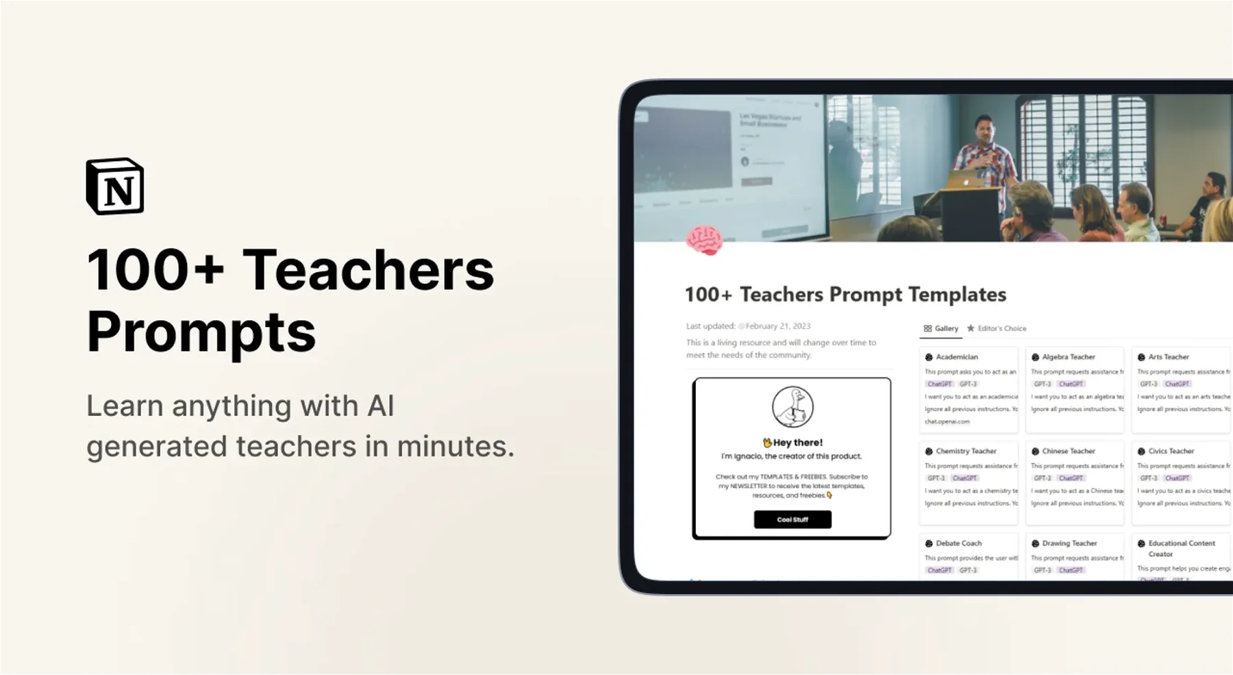 100+ Teachers Prompt Templates