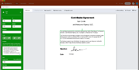 Airtable’s Page Designer can create PDF documents from your signed form contracts
