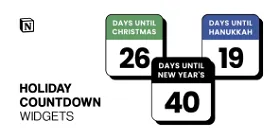 Holiday Countdown Widgets