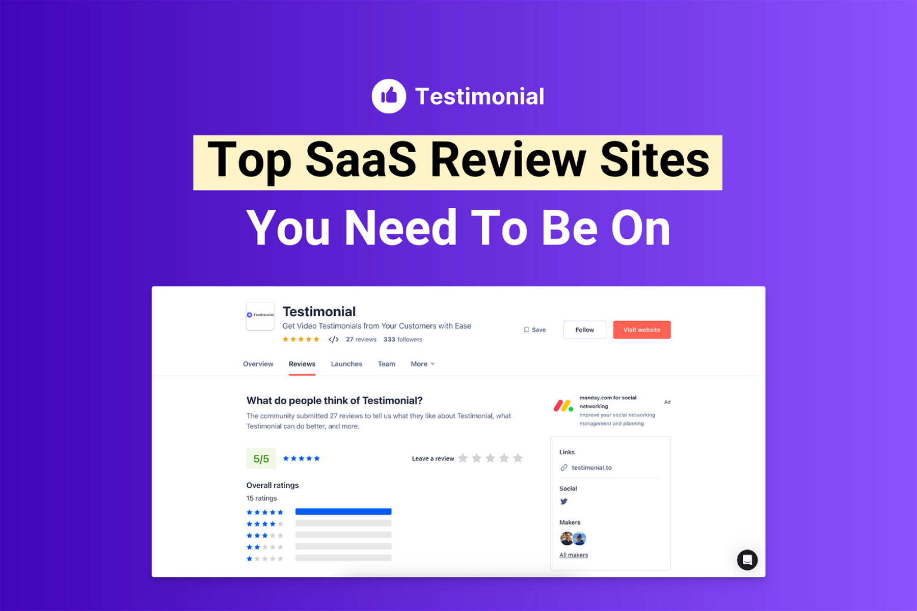 Top 17 SaaS Review Sites You Need To Be On in 2023