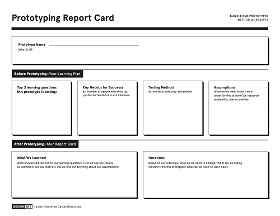 Prototyping Report Card