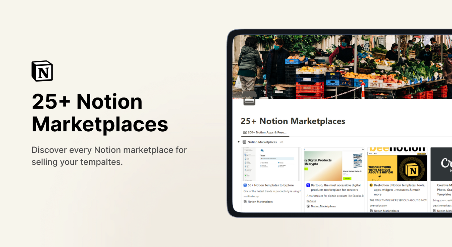 25+ Notion Marketplaces