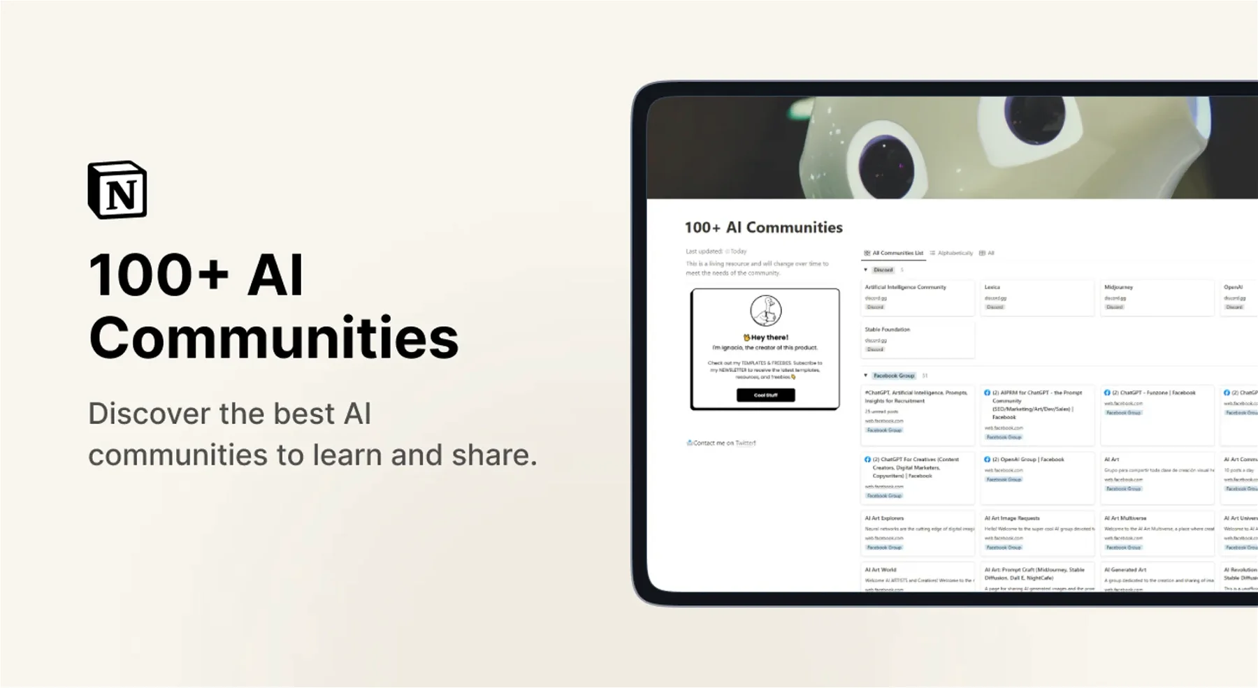 100+ AI Communities
