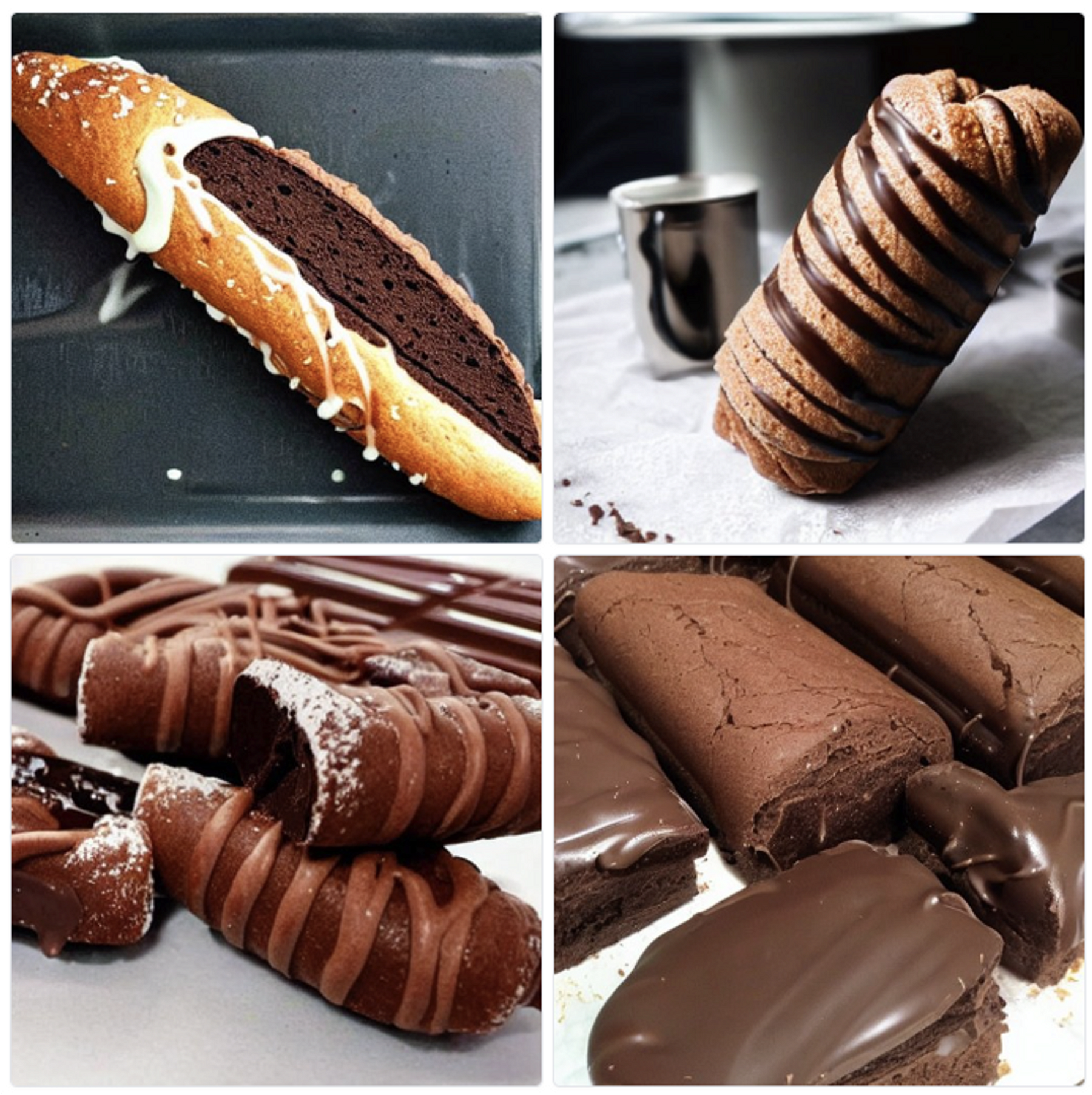 Des “Chocolatines” dessinées par Stable Diffusion