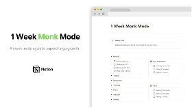 1-Week Monk Mode