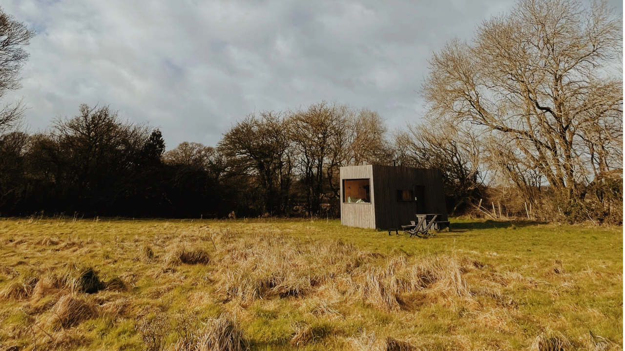 Unplugged cabin in the countryside