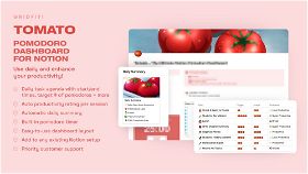 Tomato: The Ultimate Pomodoro Notion Dashboard Template